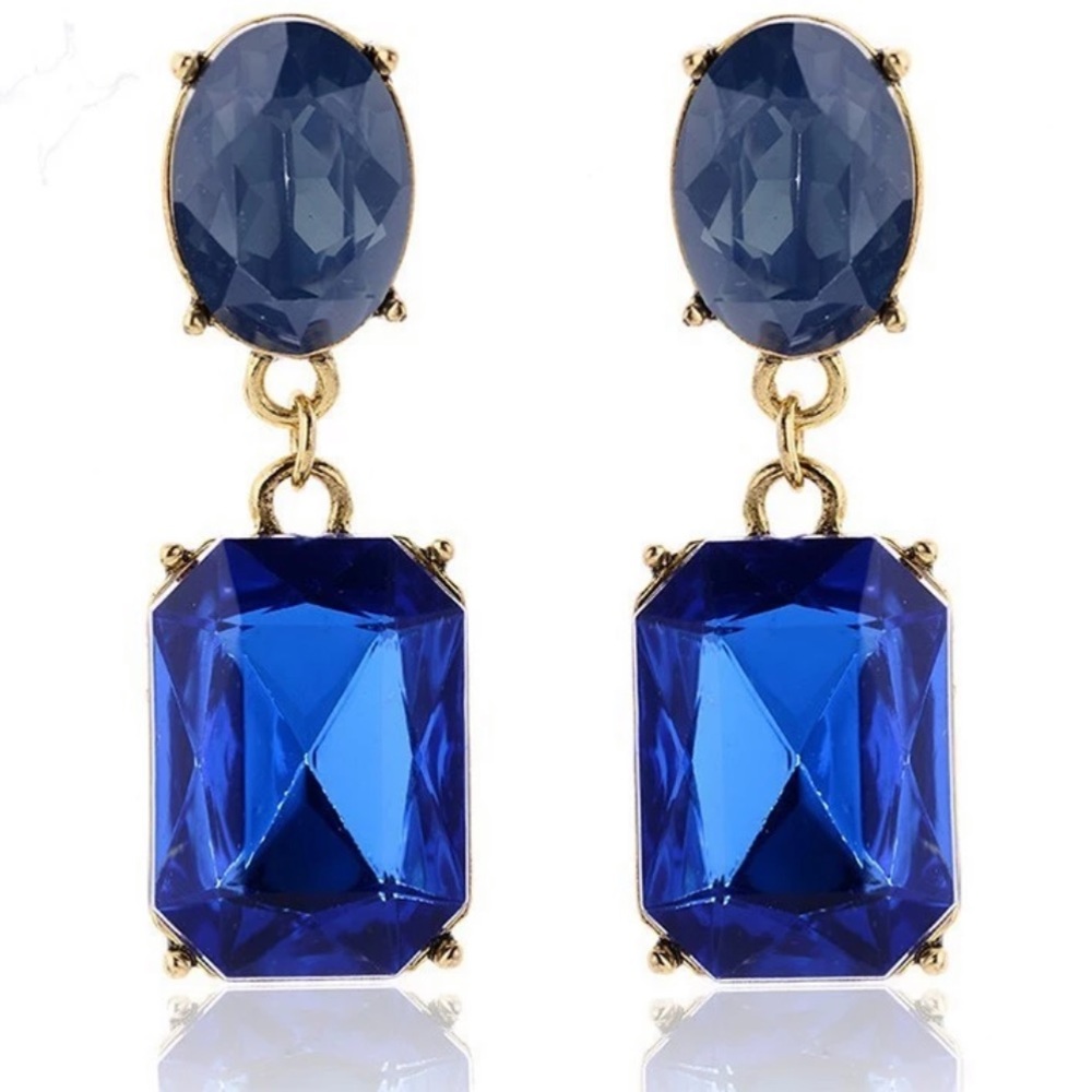 Beautiful Multi Color Glass Crystal Drop Earrings